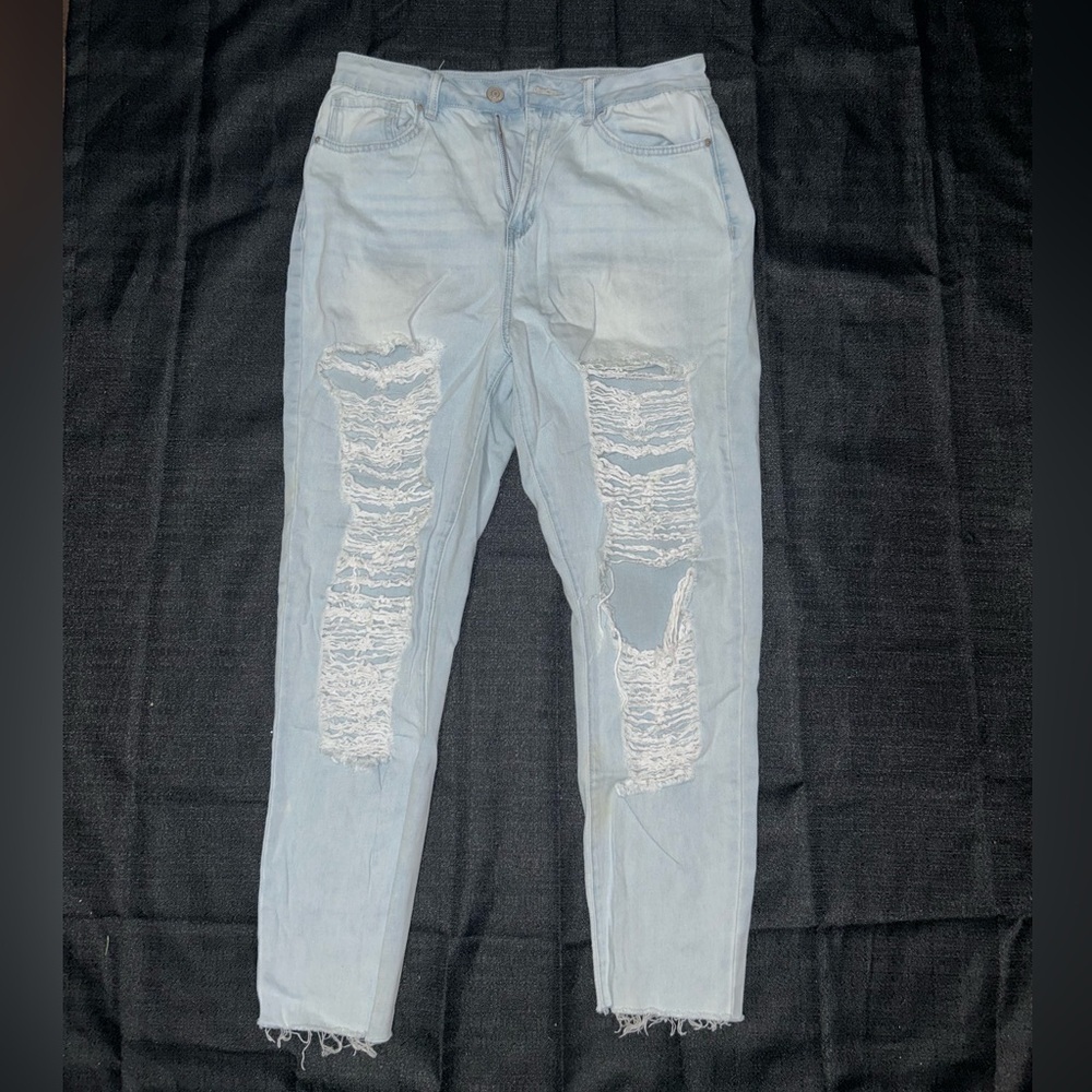 YMI Light Blue Ripped Boyfriend Jeans
